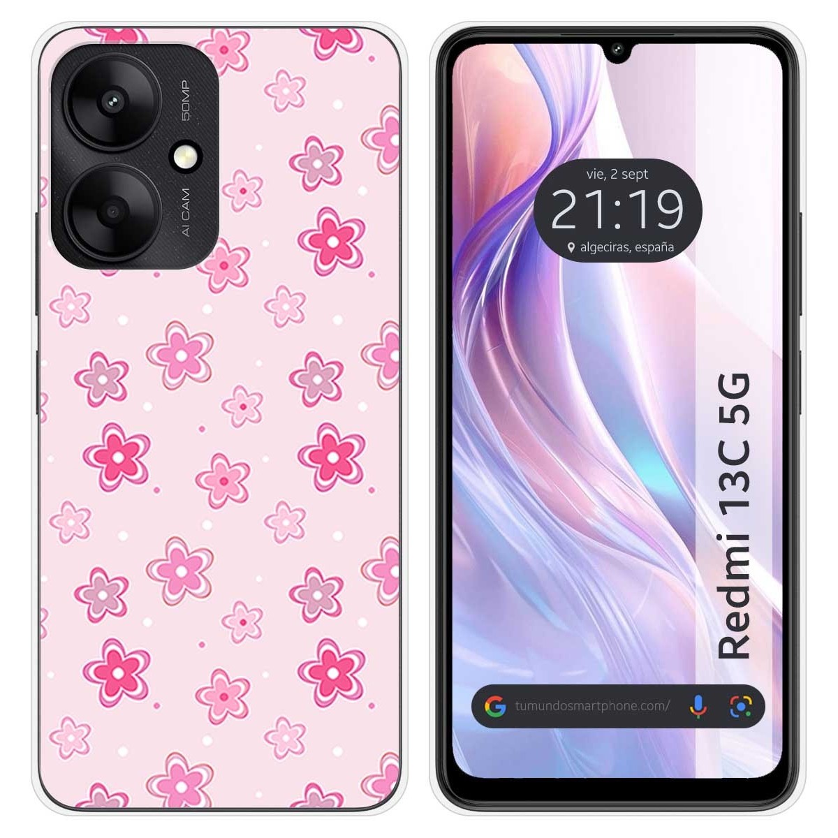 Funda Silicona para Xiaomi Redmi 13C 5G diseño Flores Dibujos