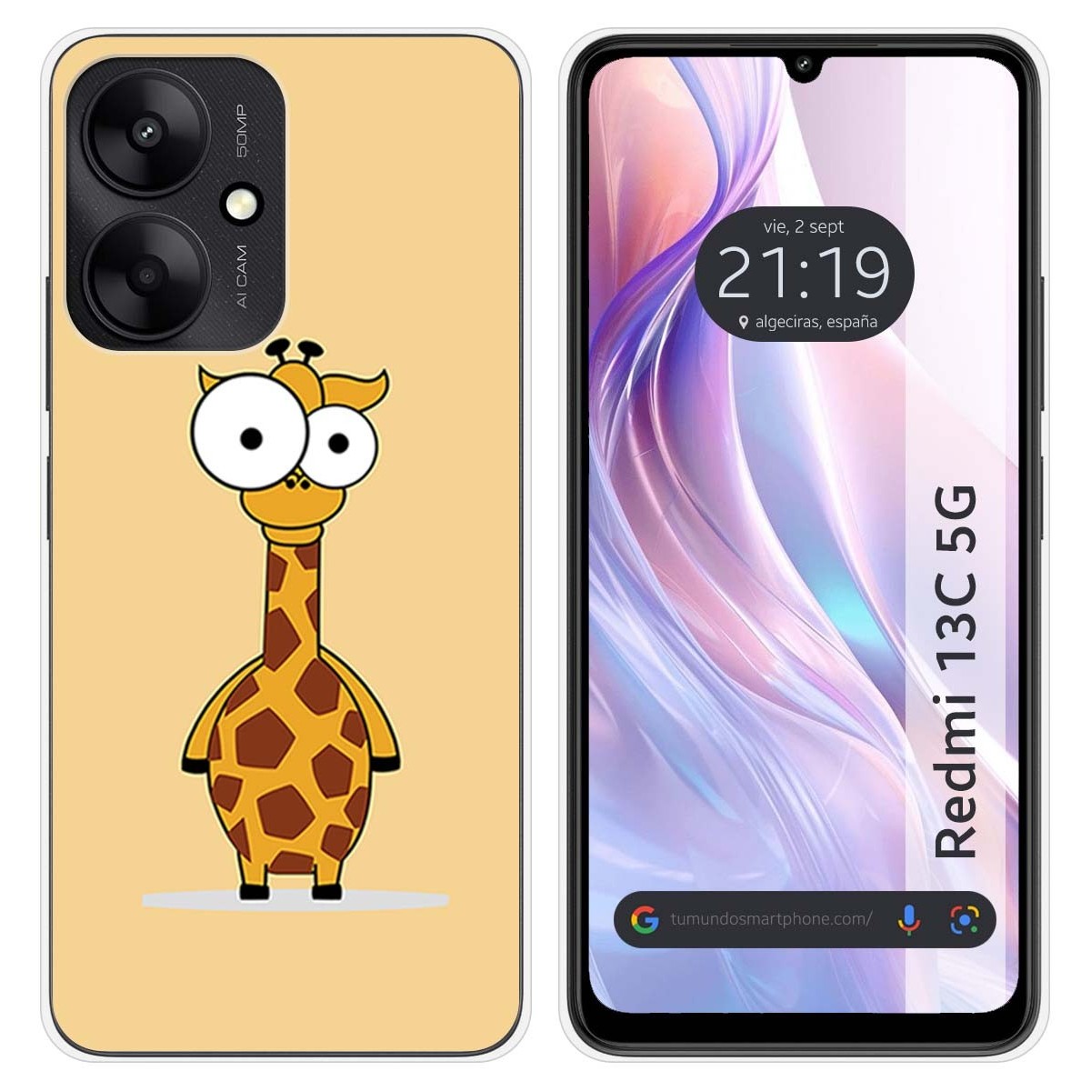 Funda Silicona para Xiaomi Redmi 13C 5G diseño Jirafa Dibujos