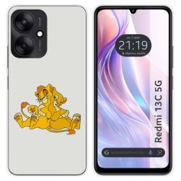 Funda Silicona para Xiaomi Redmi 13C 5G diseño Leones Dibujos