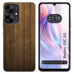 Funda Silicona para Xiaomi Redmi 13C 5G diseño Madera Dibujos