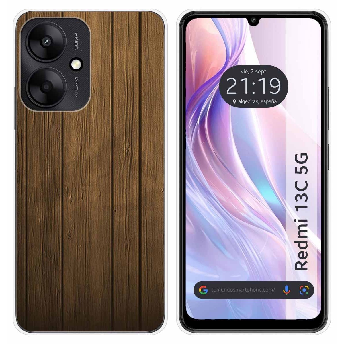 Funda Silicona para Xiaomi Redmi 13C 5G diseño Madera Dibujos