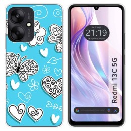 Funda Silicona para Xiaomi Redmi 13C 5G diseño Mariposas Dibujos