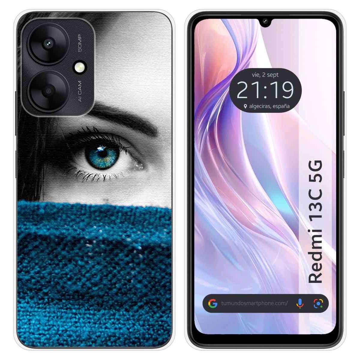 Funda Silicona para Xiaomi Redmi 13C 5G diseño Ojo Dibujos