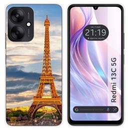 Funda Silicona para Xiaomi Redmi 13C 5G diseño Paris Dibujos