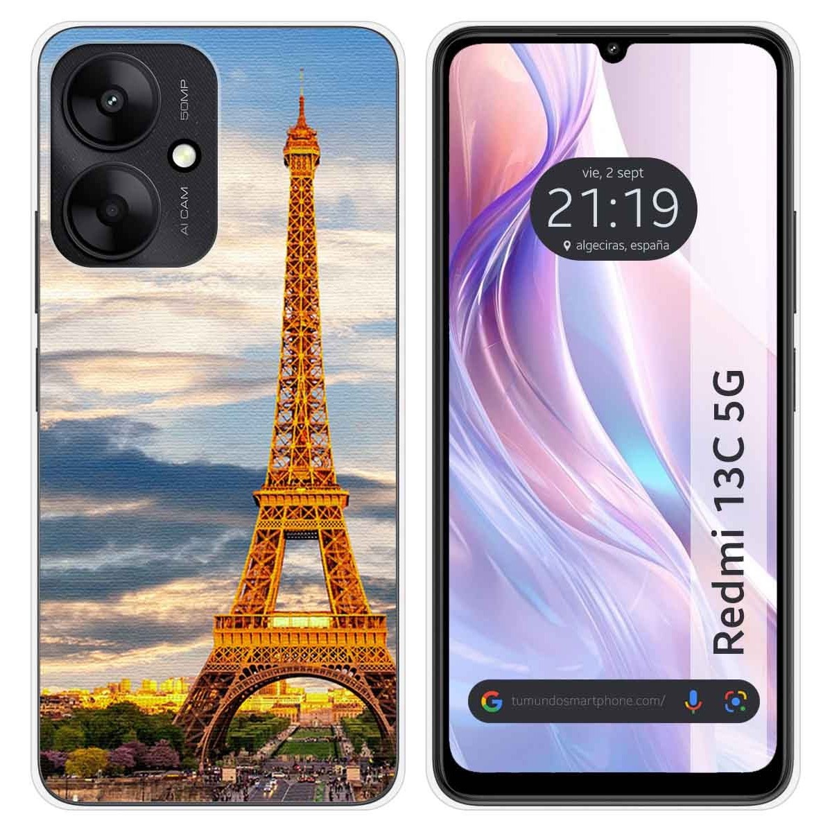 Funda Silicona para Xiaomi Redmi 13C 5G diseño Paris Dibujos