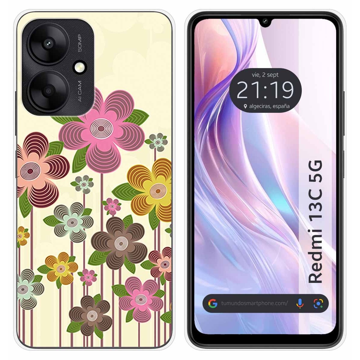 Funda Silicona para Xiaomi Redmi 13C 5G diseño Primavera En Flor Dibujos