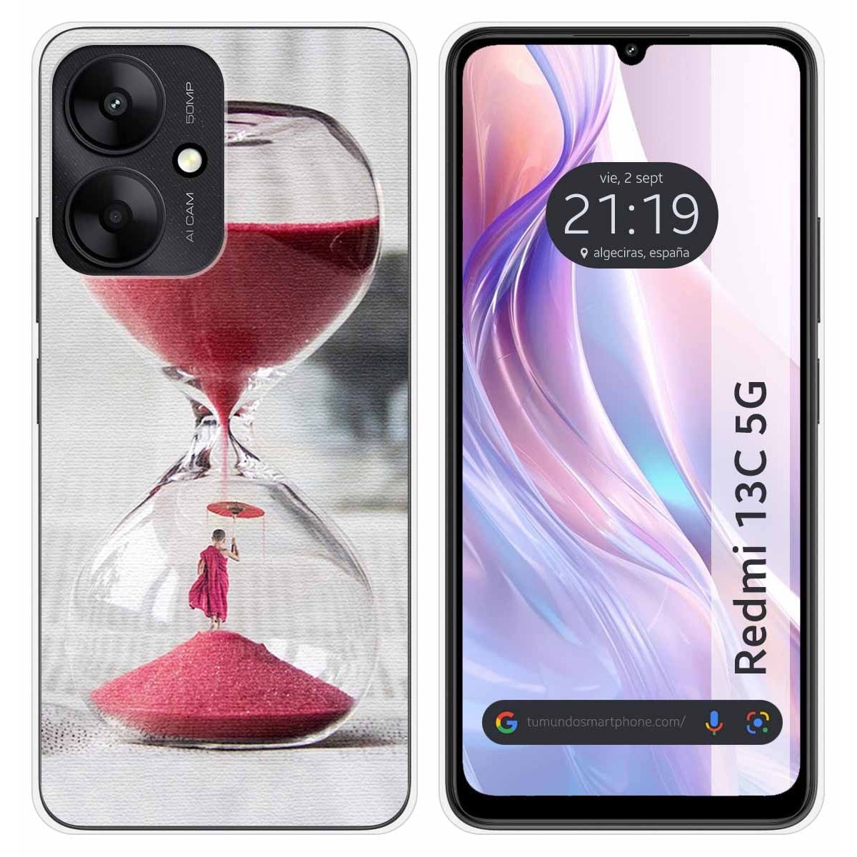 Funda Silicona para Xiaomi Redmi 13C 5G diseño Reloj Dibujos