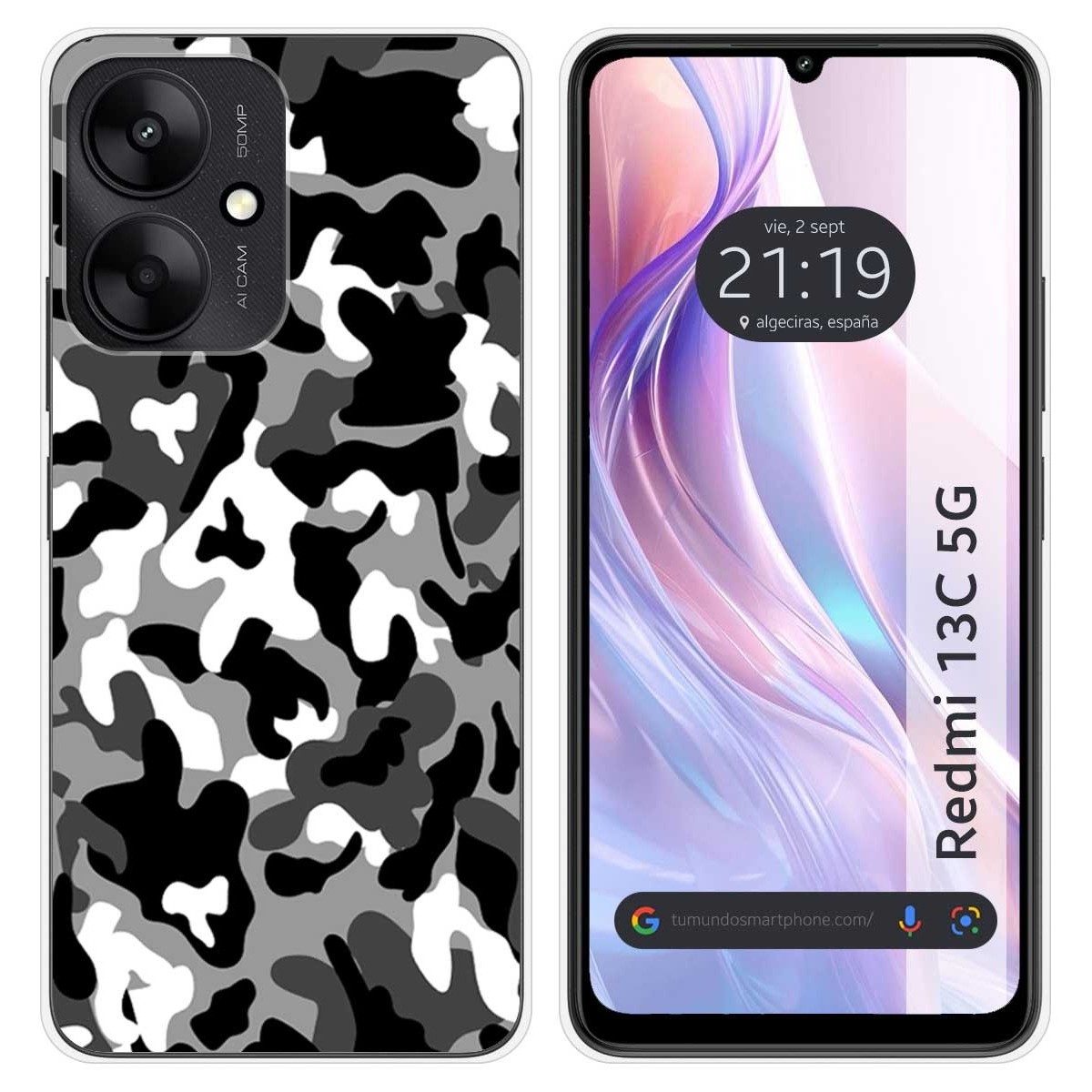 Funda Silicona para Xiaomi Redmi 13C 5G diseño Snow Camuflaje Dibujos