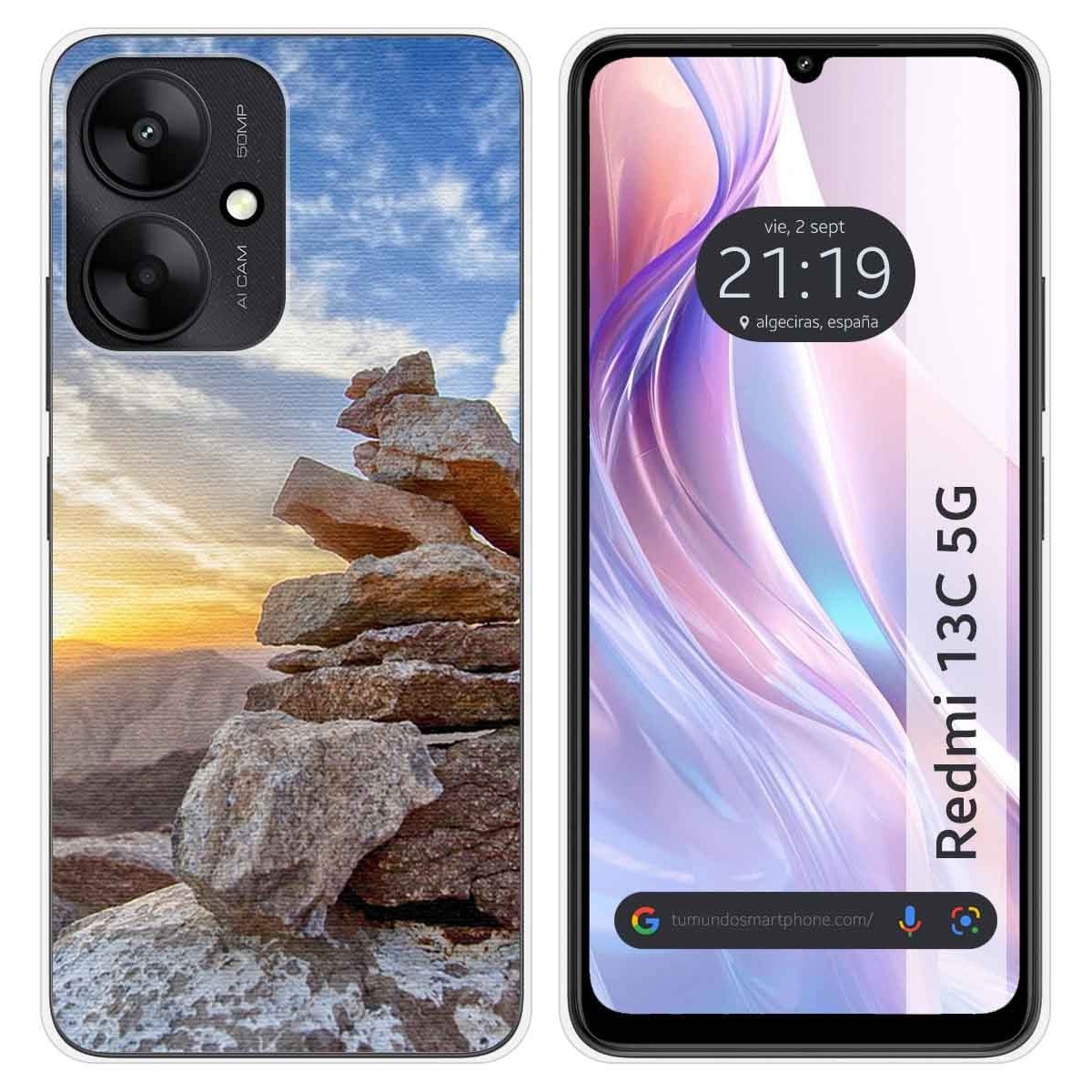 Funda Silicona para Xiaomi Redmi 13C 5G diseño Sunset Dibujos