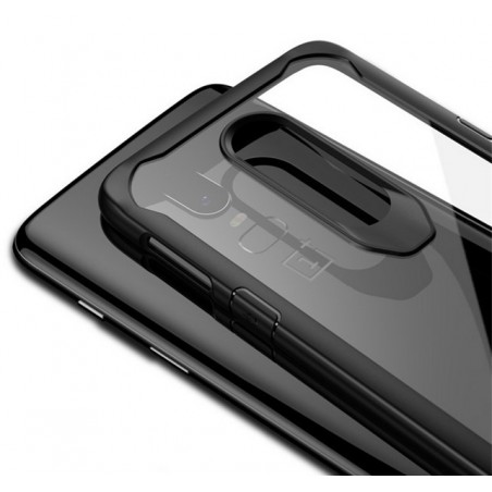 Funda Bumper Hybrid (Pc+Tpu) Negra para Oneplus 6 Antigolpes
