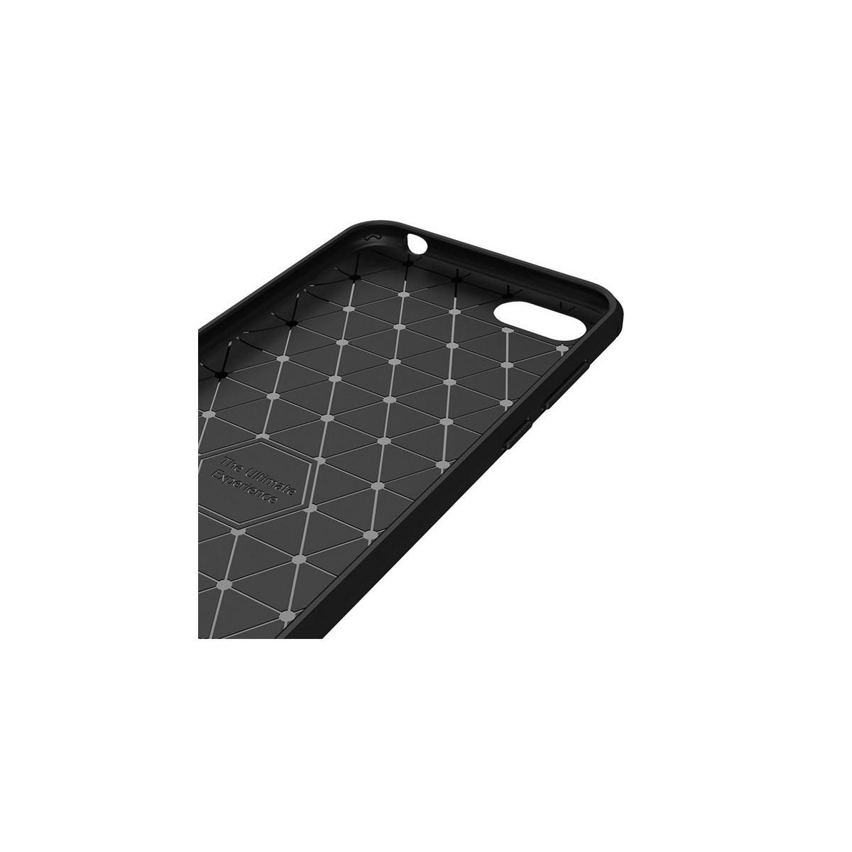 Funda Gel Tpu Tipo Carbon Negra para Huawei Honor 7S / Y5 2018