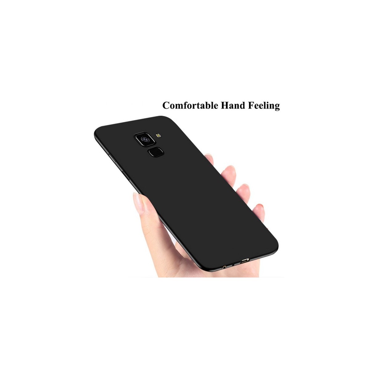 Funda Gel Tpu Tipo Mate Negra para Samsung Galaxy J6 (2018)