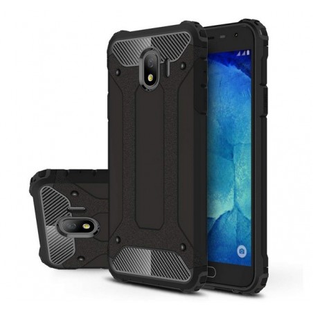 Funda Tipo Hybrid Tough Armor (Pc+Tpu) Negra para Samsung Galaxy J4 (2018)
