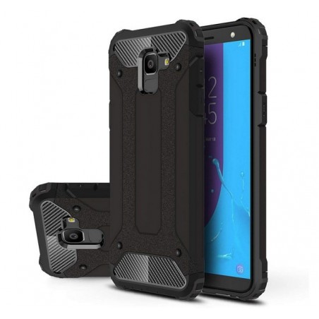 Funda Tipo Hybrid Tough Armor (Pc+Tpu) Negra para Samsung Galaxy J6 (2018)