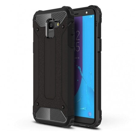 Funda Tipo Hybrid Tough Armor (Pc+Tpu) Negra para Samsung Galaxy J6 (2018)