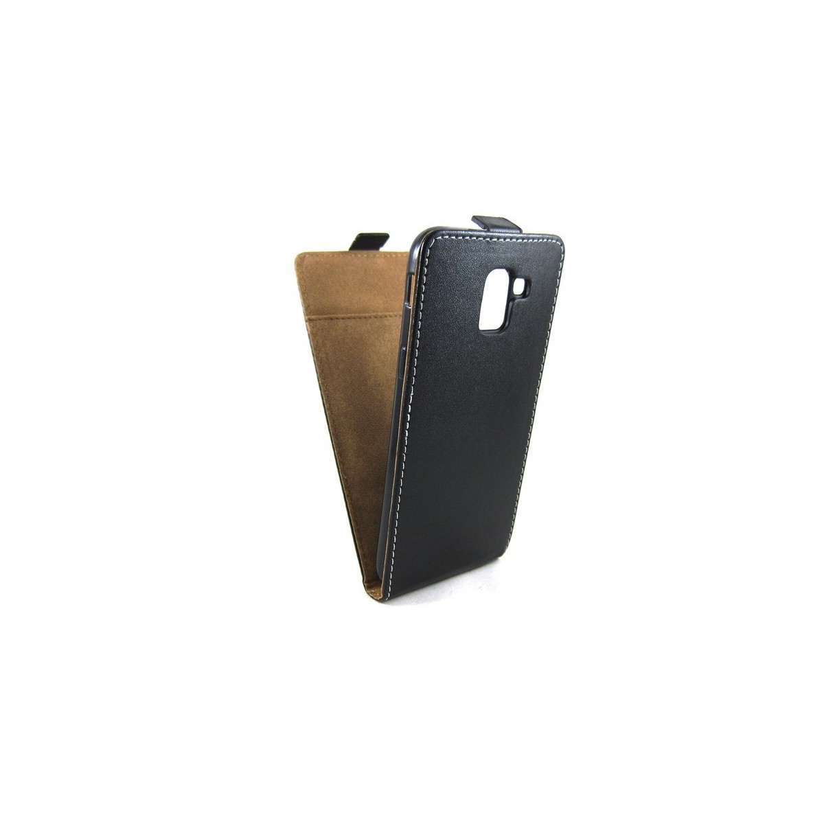 Funda Piel Premium Negra Ultra-Slim para Samsung Galaxy J6 (2018)