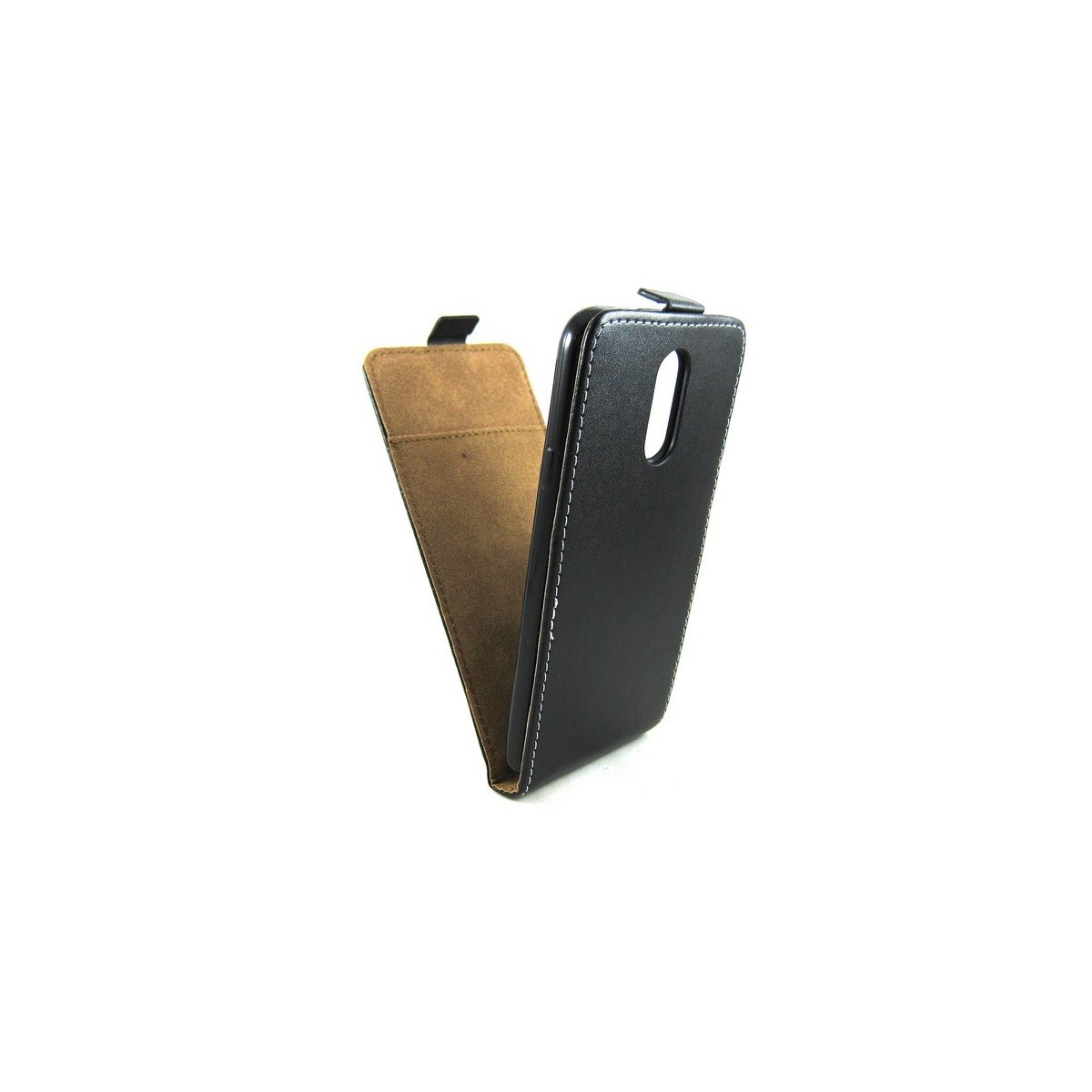 Funda Piel Premium Negra Ultra-Slim para Lg Q7