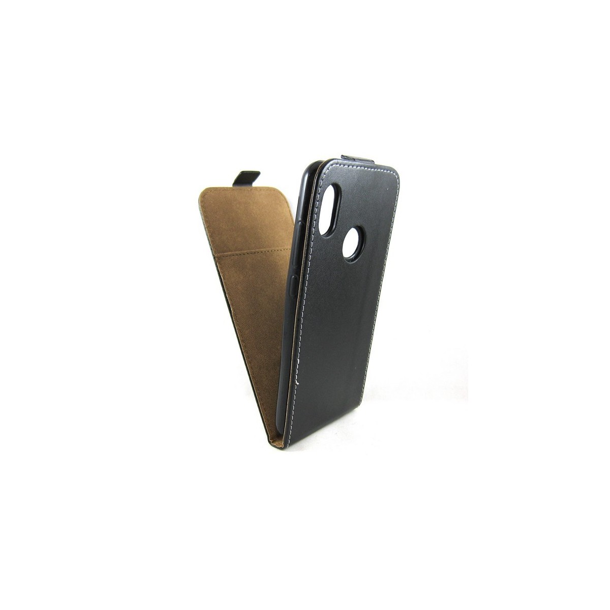 Funda Piel Premium Negra Ultra-Slim para Xiaomi Redmi Note 5 / Note 5 Pro