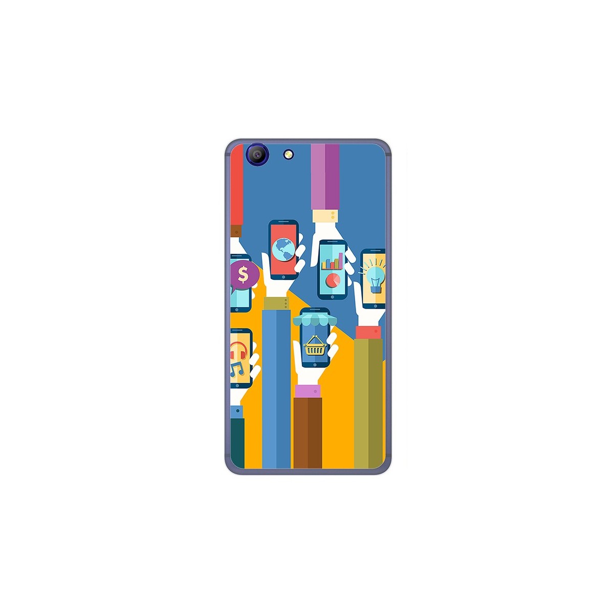 Funda Gel Tpu para Elephone R9 Diseño Apps Dibujos