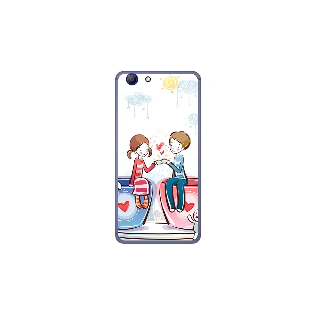 Funda Gel Tpu para Elephone R9 Diseño Cafe Dibujos