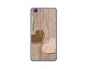 Funda Gel Tpu para Elephone R9 Diseño Corazones Madera Dibujos