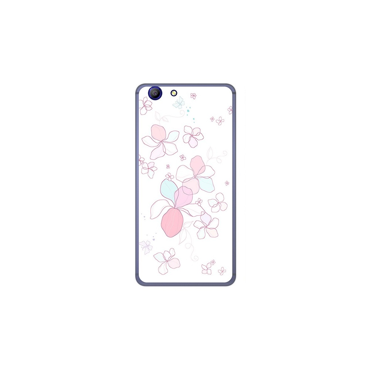 Funda Gel Tpu para Elephone R9 Diseño Flores Minimal Dibujos