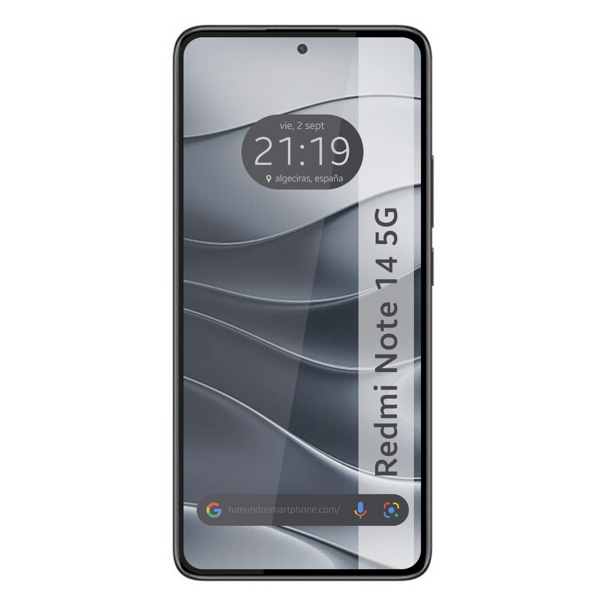 Protector Cristal Templado Completo 5D Full Glue Negro para Xiaomi Redmi Note 14 5G Vidrio