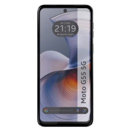 Protector Cristal Templado Completo 5D Full Glue Negro para Motorola Moto G55 5G Vidrio 2