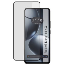 Protector Cristal Templado Completo 5D Full Glue Negro para Xiaomi Redmi Note 14 4G Vidrio