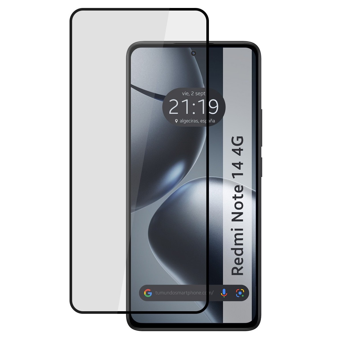 Protector Cristal Templado Completo 5D Full Glue Negro para Xiaomi Redmi Note 14 4G Vidrio