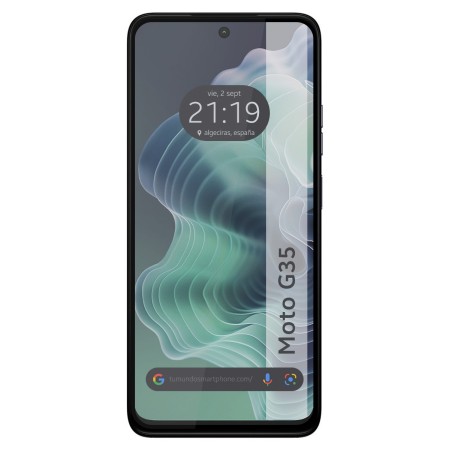 Protector Cristal Templado Completo 5D Full Glue Negro para Motorola Moto G35 5G Vidrio