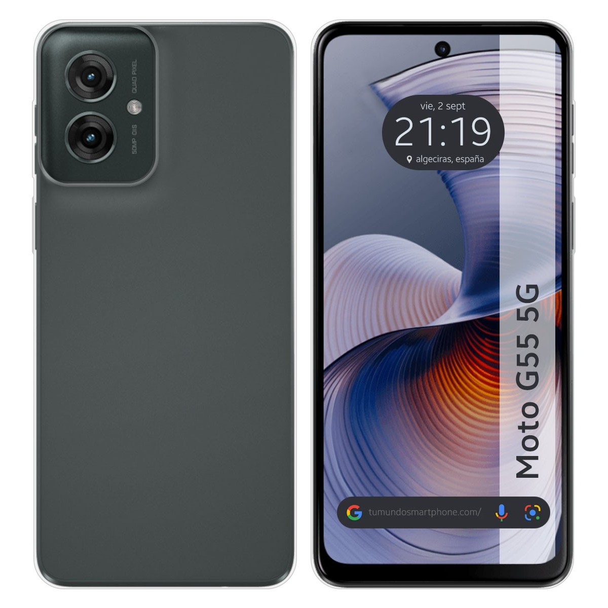 Funda Silicona Gel TPU Transparente para Motorola Moto G55 5G