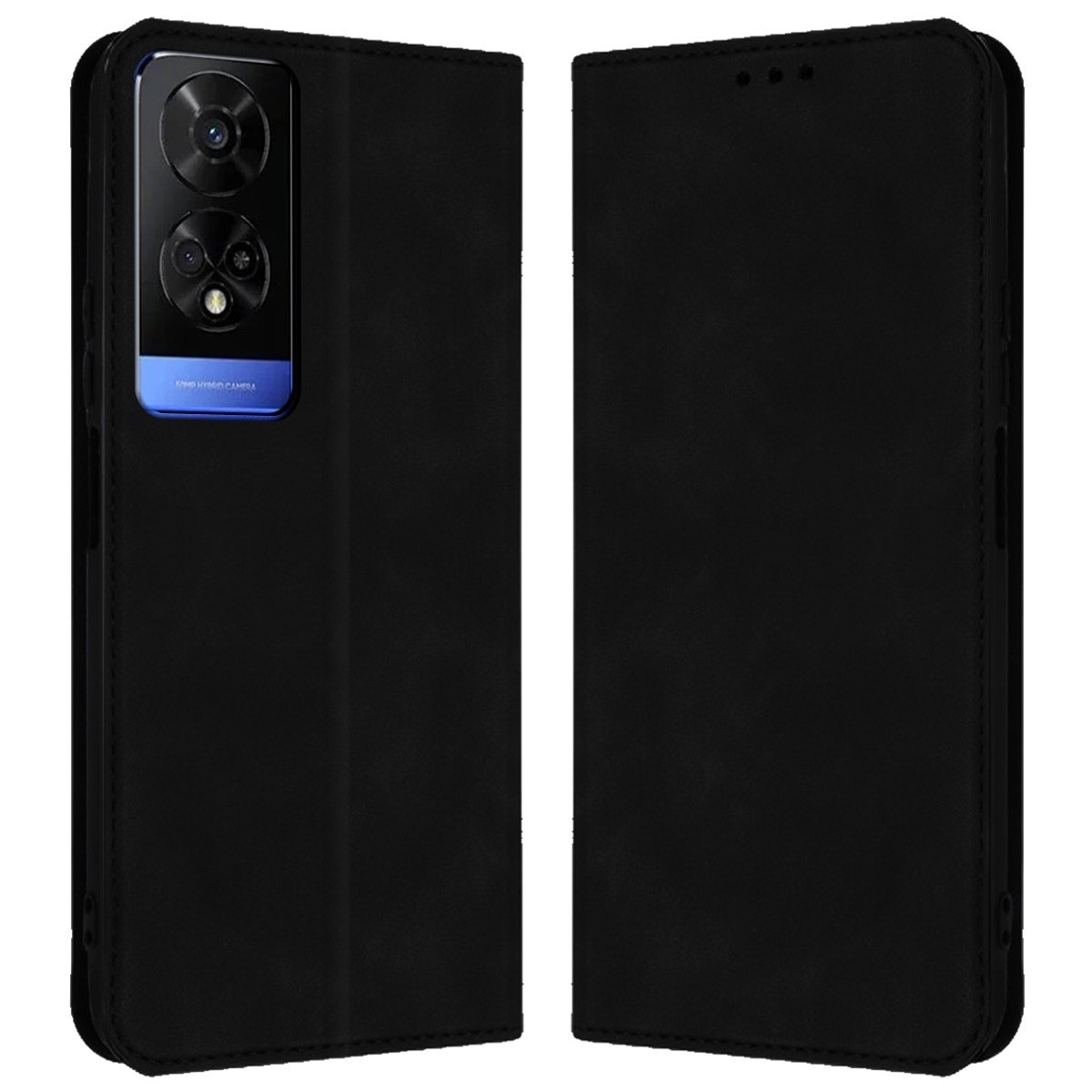 Funda Libro de Polipiel con tarjetero para TCL 50 5G color Negra