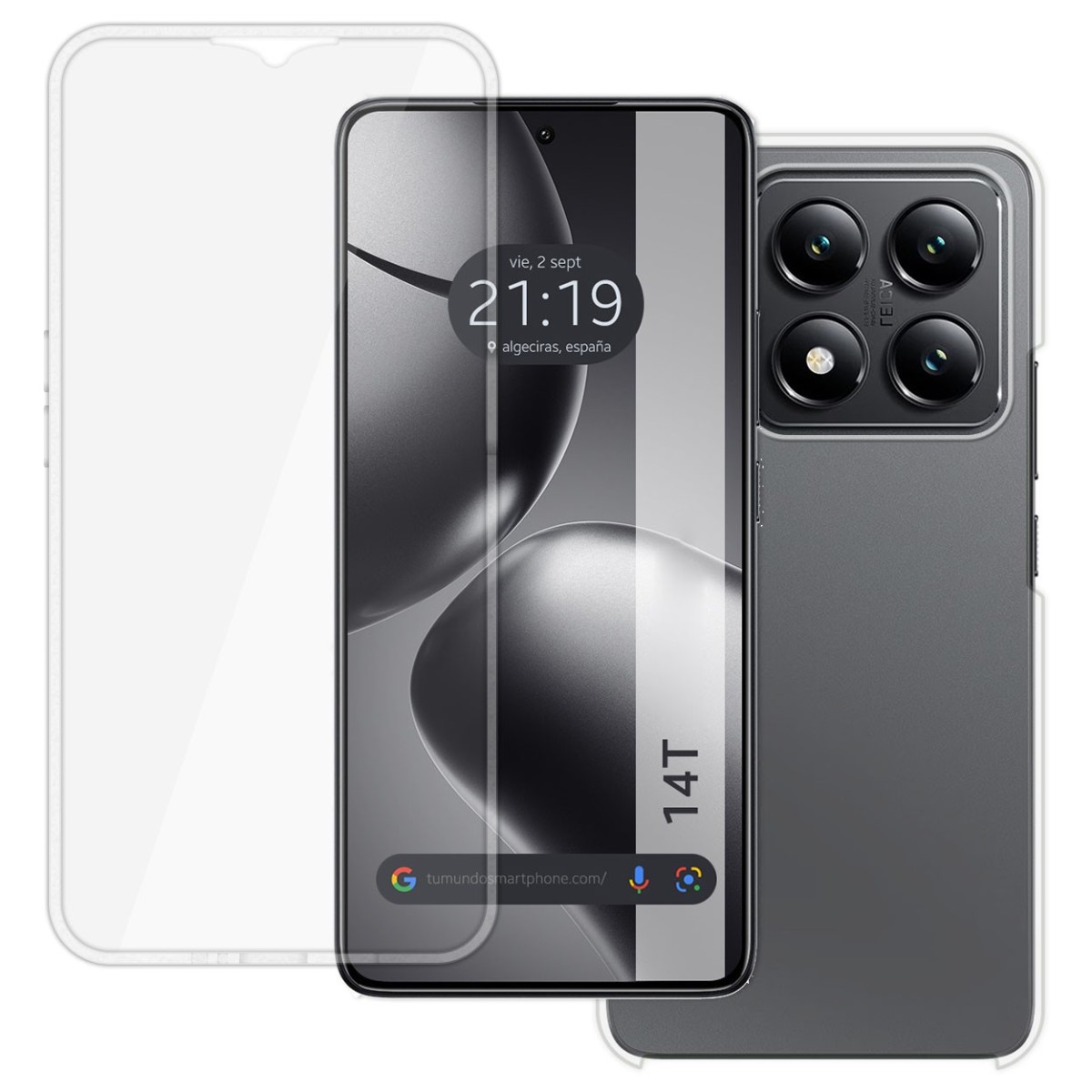 Funda Doble Transparente Pc + Tpu Full Body 360 para Xiaomi 14T 5G