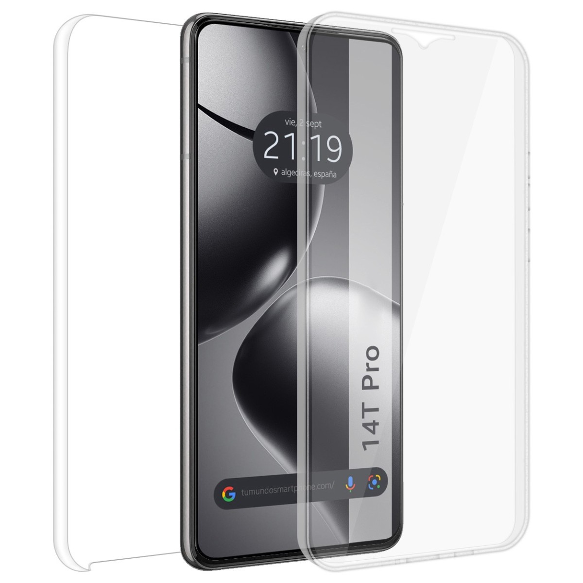 Funda Doble Transparente Pc + Tpu Full Body 360 para Xiaomi 14T Pro 5G