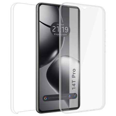 Funda Doble Transparente Pc + Tpu Full Body 360 para Xiaomi 14T Pro 5G