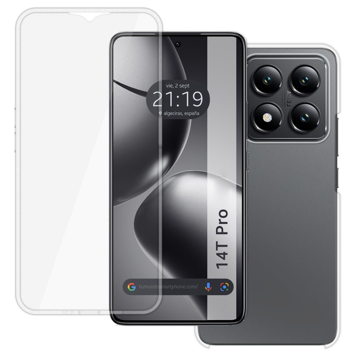 Funda Doble Transparente Pc + Tpu Full Body 360 para Xiaomi 14T Pro 5G