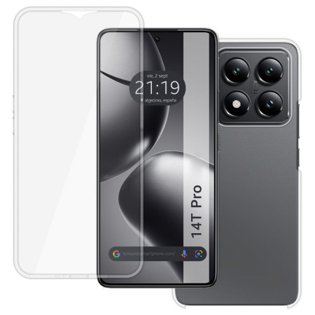 Funda Doble Transparente Pc + Tpu Full Body 360 para Xiaomi 14T Pro 5G
