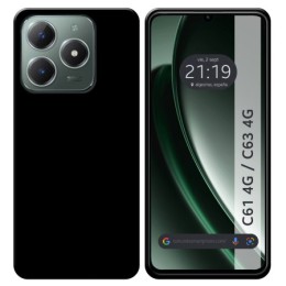 Funda Silicona Gel TPU Negra para Realme Note 60