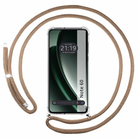 Funda Colgante Transparente para Realme Note 60 con Cordon Camel