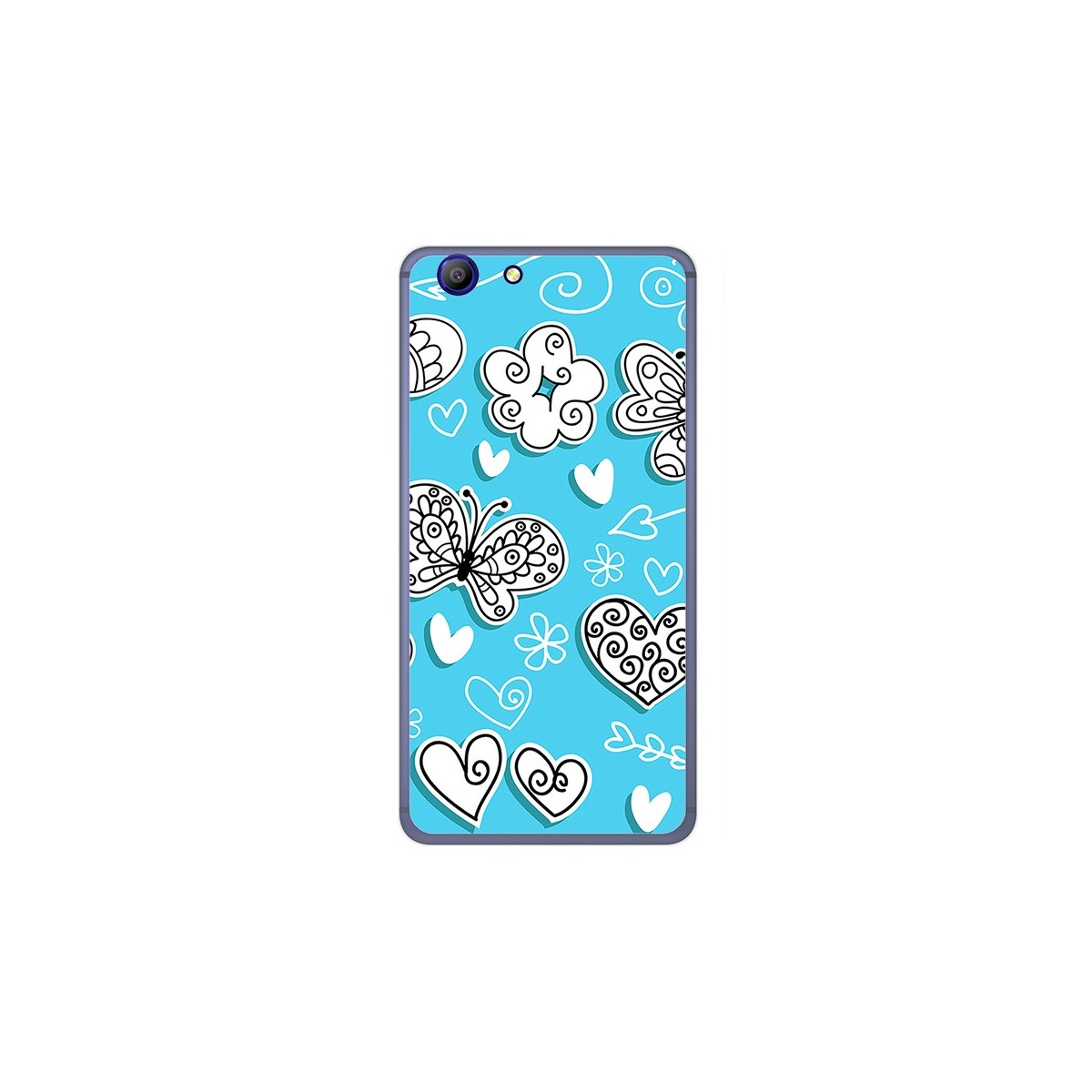 Funda Gel Tpu para Elephone R9 Diseño Mariposas Dibujos