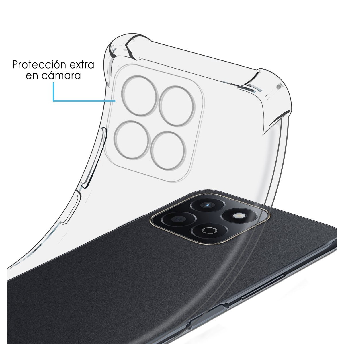 Funda Silicona Antigolpes Transparente para Huawei Honor 200 Smart 5G