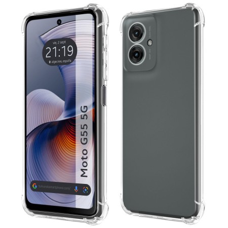 Funda Silicona Antigolpes Transparente para Motorola Moto G55 5G