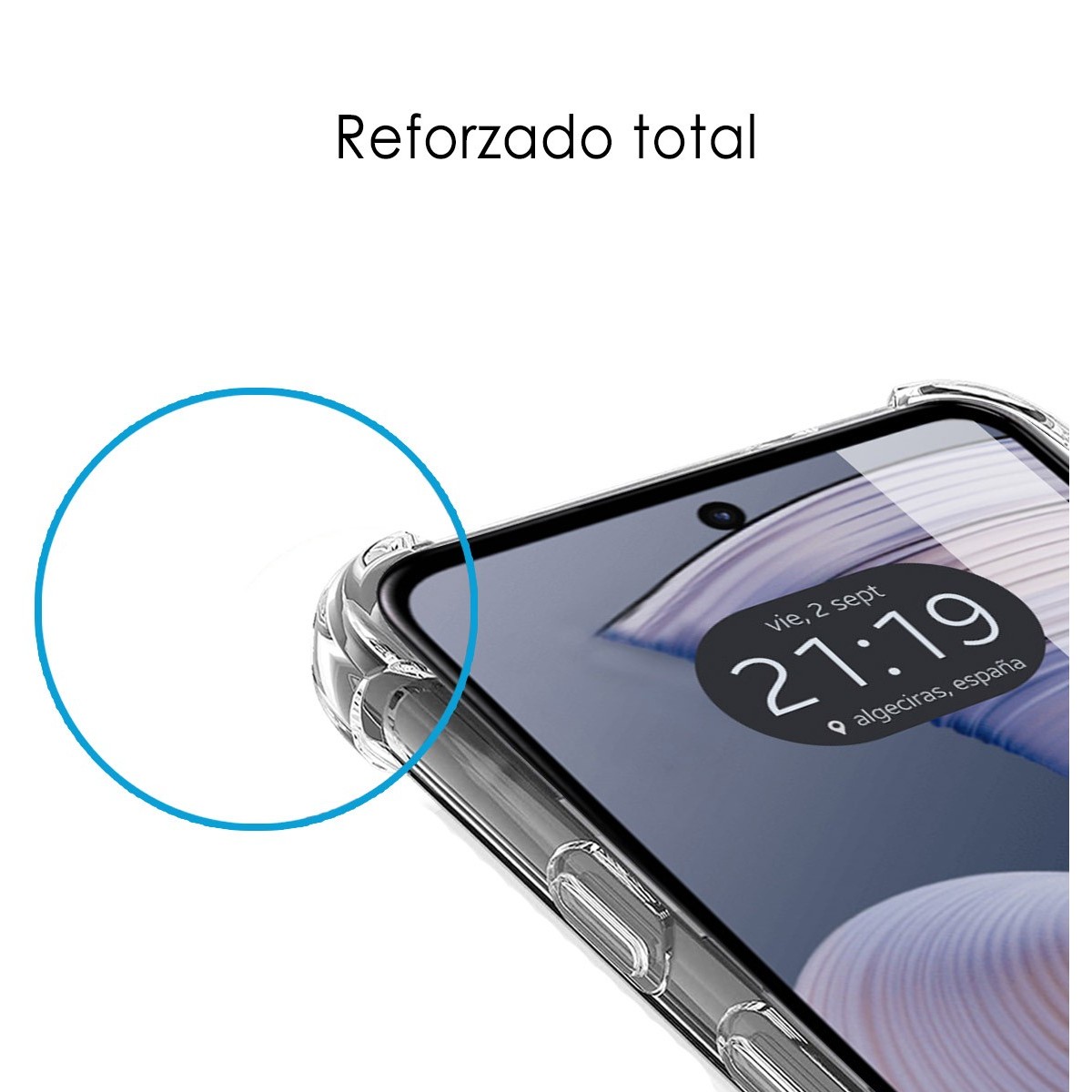 Funda Silicona Antigolpes Transparente para Motorola Moto G55 5G