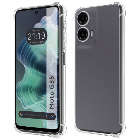 Funda Silicona Antigolpes Transparente para Motorola Moto G35 5G