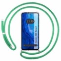 Funda Colgante Transparente para Huawei Honor 200 Smart 5G con Cordon Verde Agua