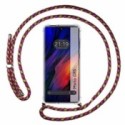 Funda Colgante Transparente para Motorola Moto G85 5G con Cordon Rosa / Dorado