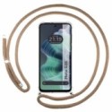 Funda Colgante Transparente para Motorola Moto G35 5G con Cordon Camel