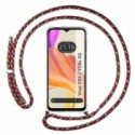 Funda Colgante Transparente para Vivo Y03 / Y28s 5G con Cordon Rosa / Dorado