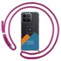 Personaliza tu Funda Colgante Transparente para Huawei Honor 200 Smart 5G con Cordon Rosa Fucsia Dibujo Personalizada